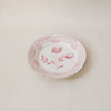 Casa Nuno Pink Dinner Plate 2 Flowers