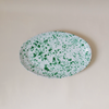 Taverna Speckled Platter Green/White