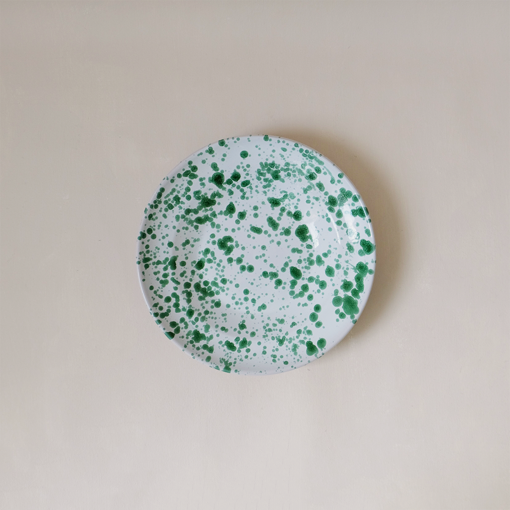 Taverna Speckled Soup Bowl Green/White