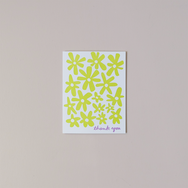 Flower Thank You Note Card
