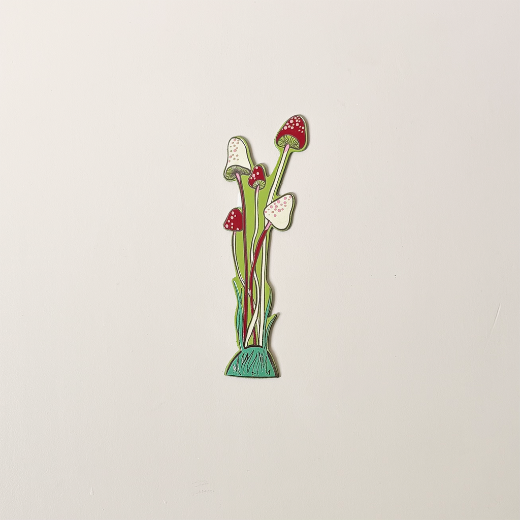 Mushroom Leather Bookmark