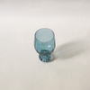 Pleated Footed Wine Glass Blue