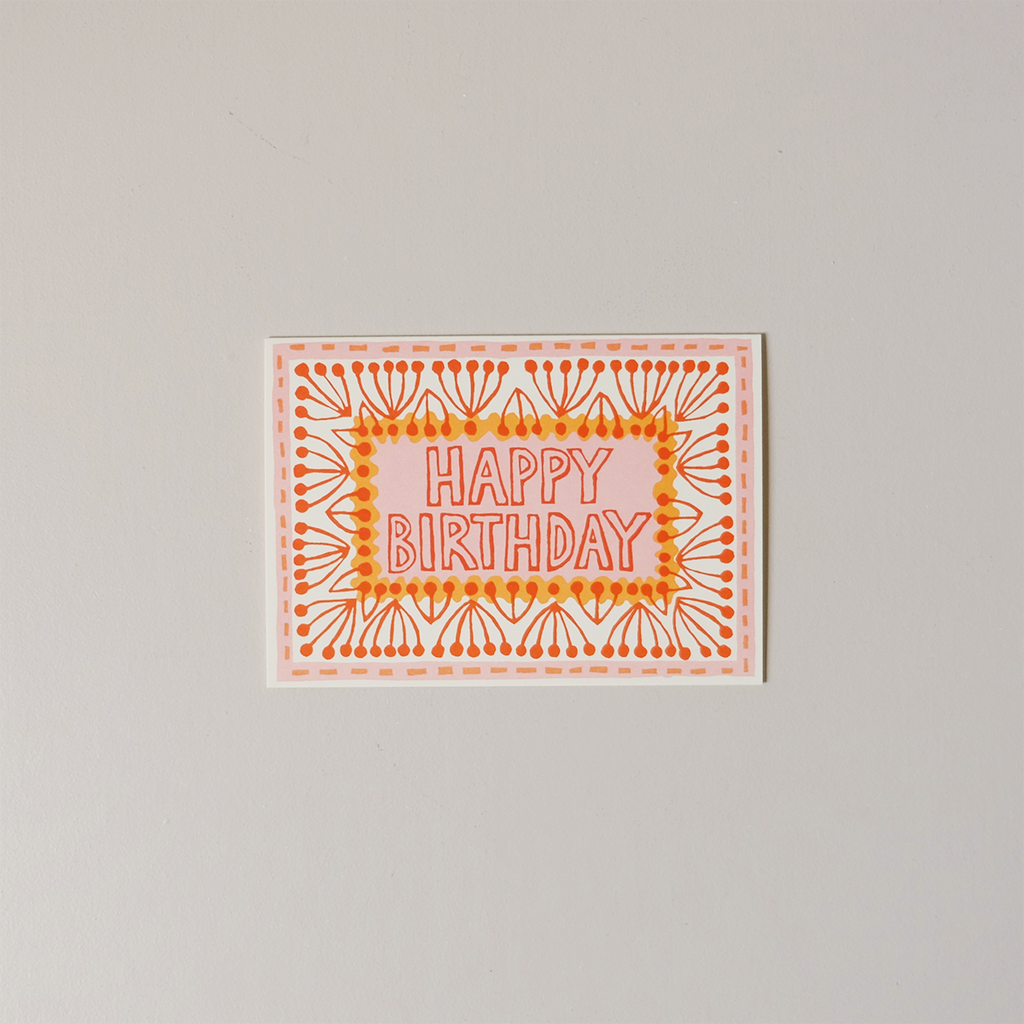Neon Happy Birthday Note Card