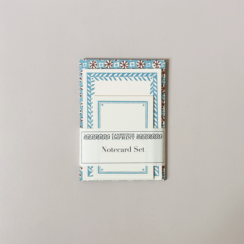 Notecard & Envelope Set Sea Urchin Sky & Cocoa