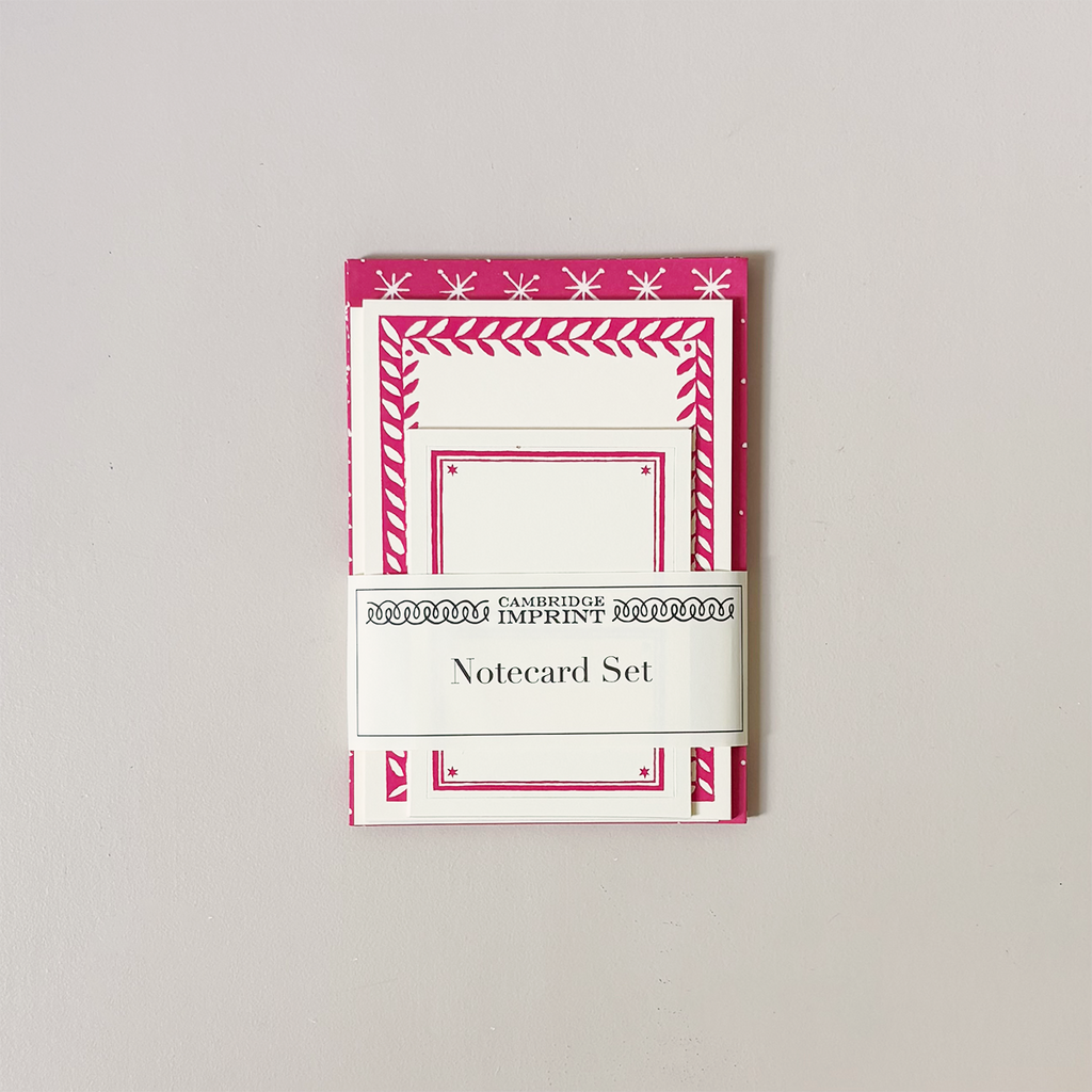 Notecard & Envelope Set Stars Magenta