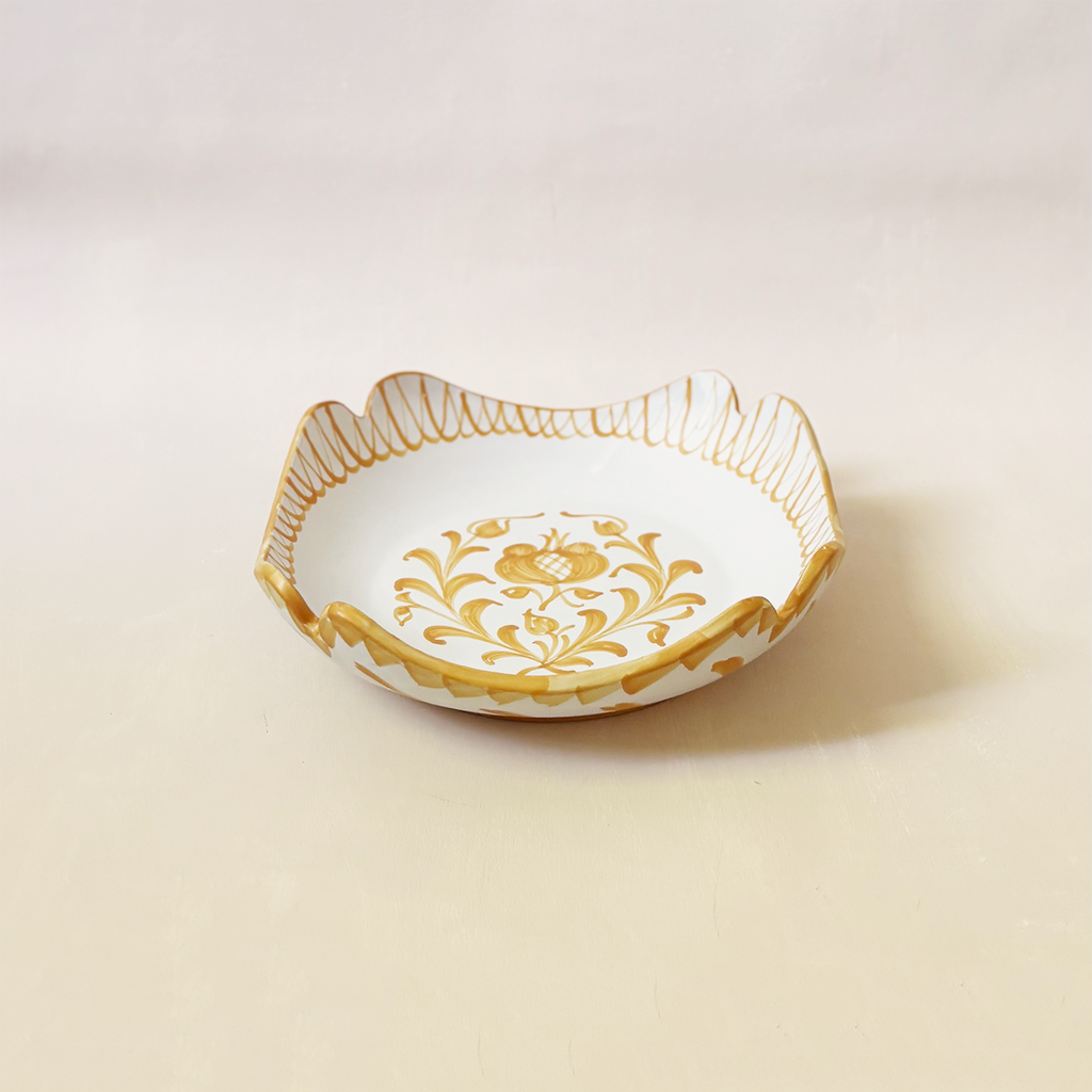 Granada Traditional Shallow Serving Bowl Mustard
