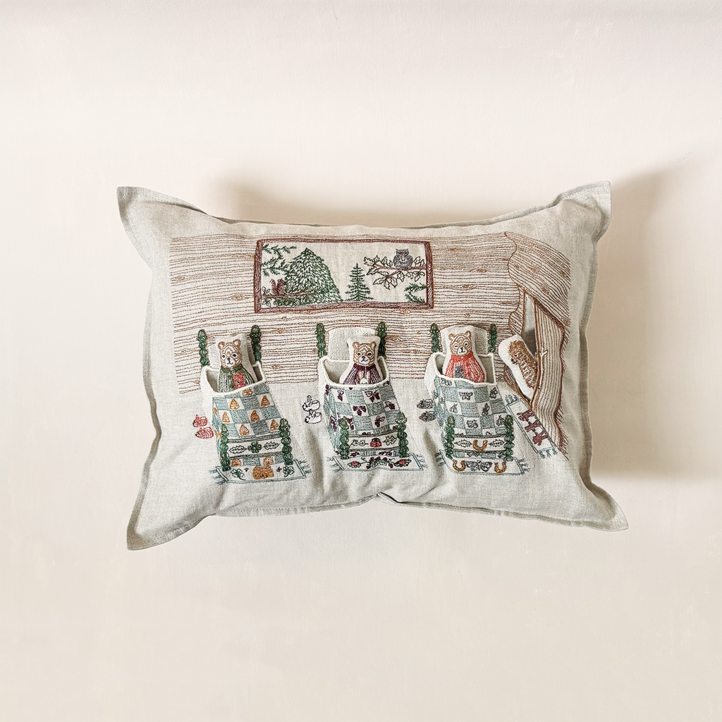 Three Little Bears Pocket Pillow