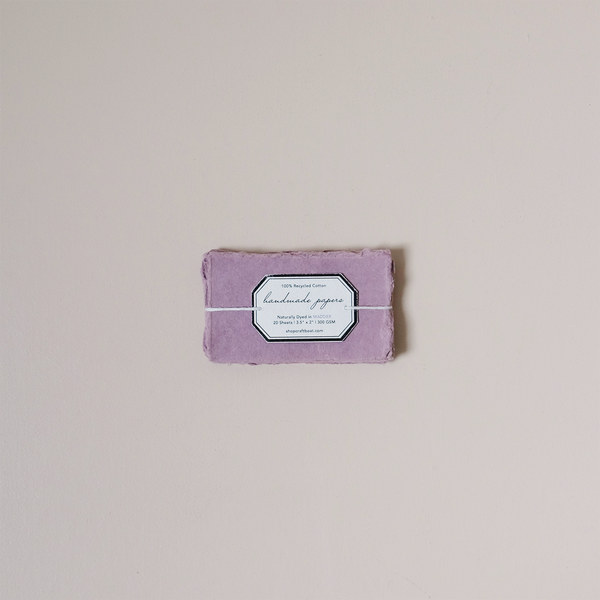 Mini Handmade Paper Tags Lilac