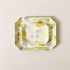 Octagon Tray Set Butter Yellow Pebble
