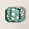 Octagon Tray Set Green Pebble