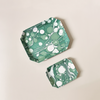Octagon Tray Set Green Pebble