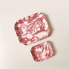 Octagon Tray Set Red Pebble