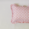 Ruffled Edge Boudoir Pillow Cover Spring Bloom Orange