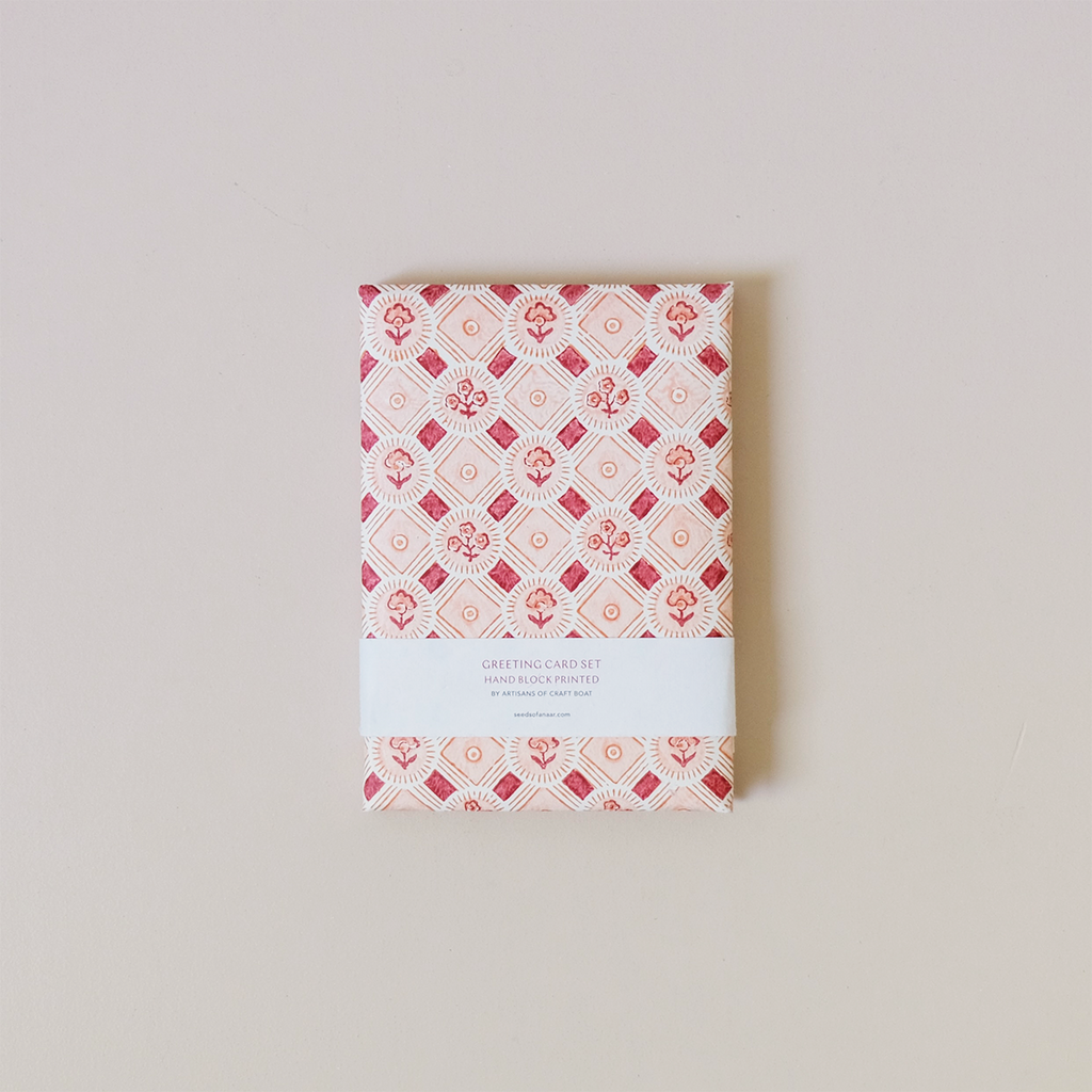 Spring Bloom Red Note Card Set