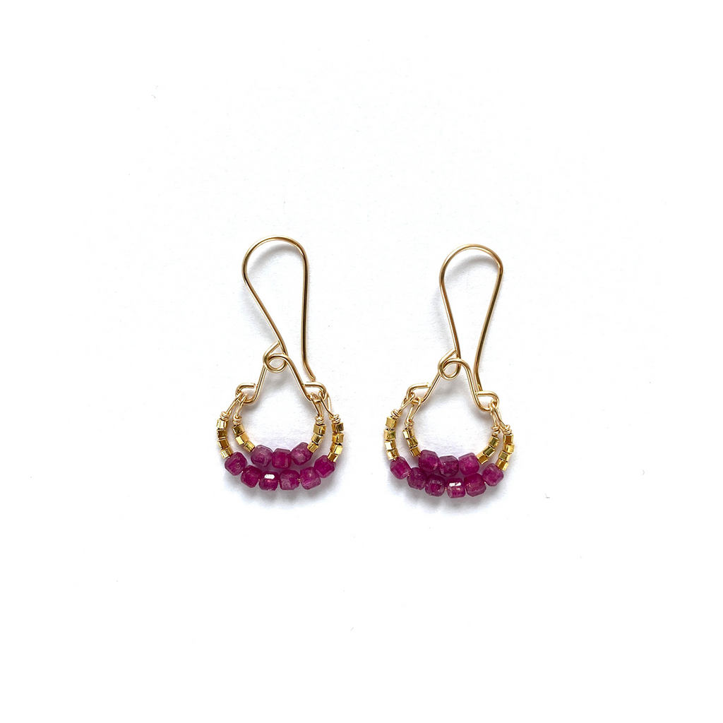 Ruby Double Hoop Earrings