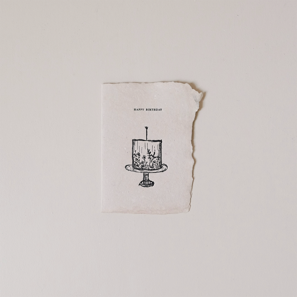 Happy Birthday Cake Note Card