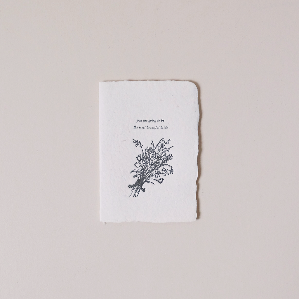 Most Beautiful Bride Note Card
