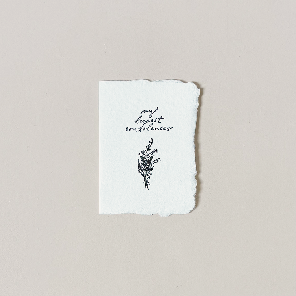 My Deepest Condolences Note Card
