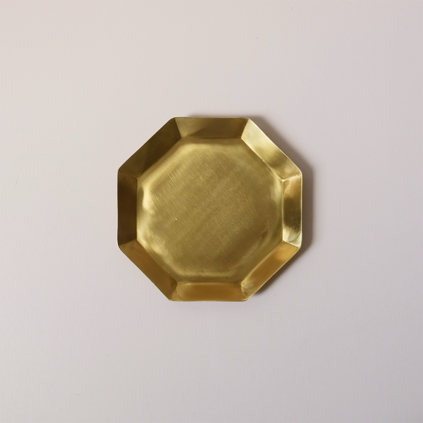 Brass Octagon Plate Large