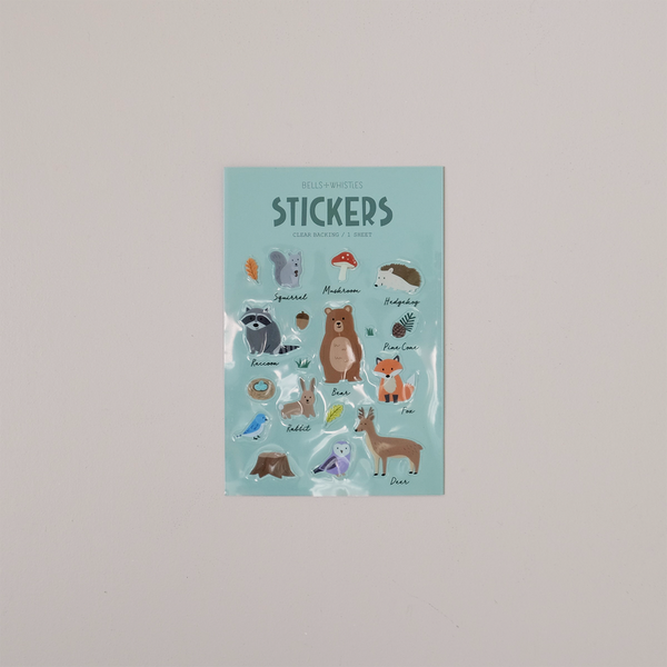 Woodland Animals Clear Stickers