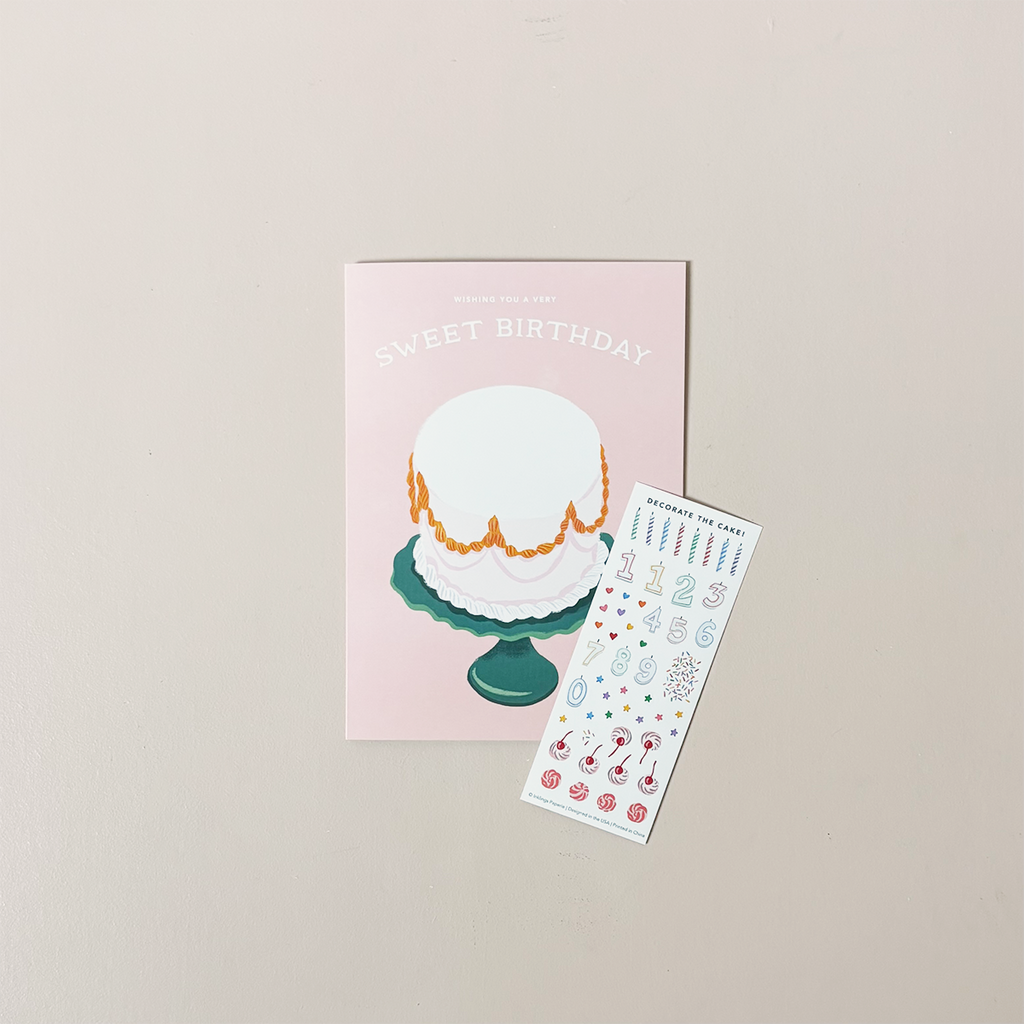 Decorate A Cake Sticker Scene Note Card
