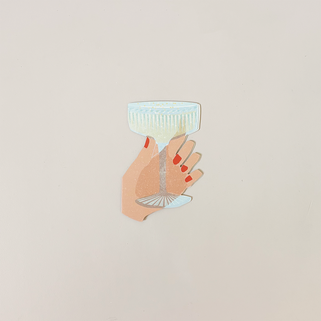 Coupe Cin Cin Die Cut Note Card