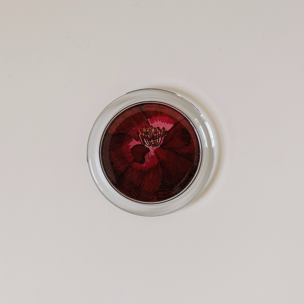 6" Coaster, Red Rose
