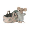 Baby Mouse in Carry Cot Blue