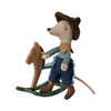 Cowboy Little Brother Mouse on Rocking Horse