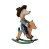 Cowboy Little Brother Mouse on Rocking Horse