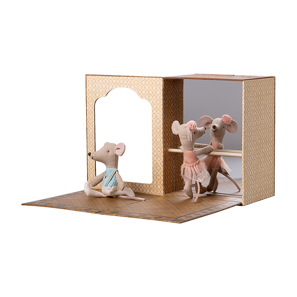 Little Sister & Brother Ballet Mice in Dance Studio