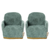 Teal Plush Chair 2 Pack