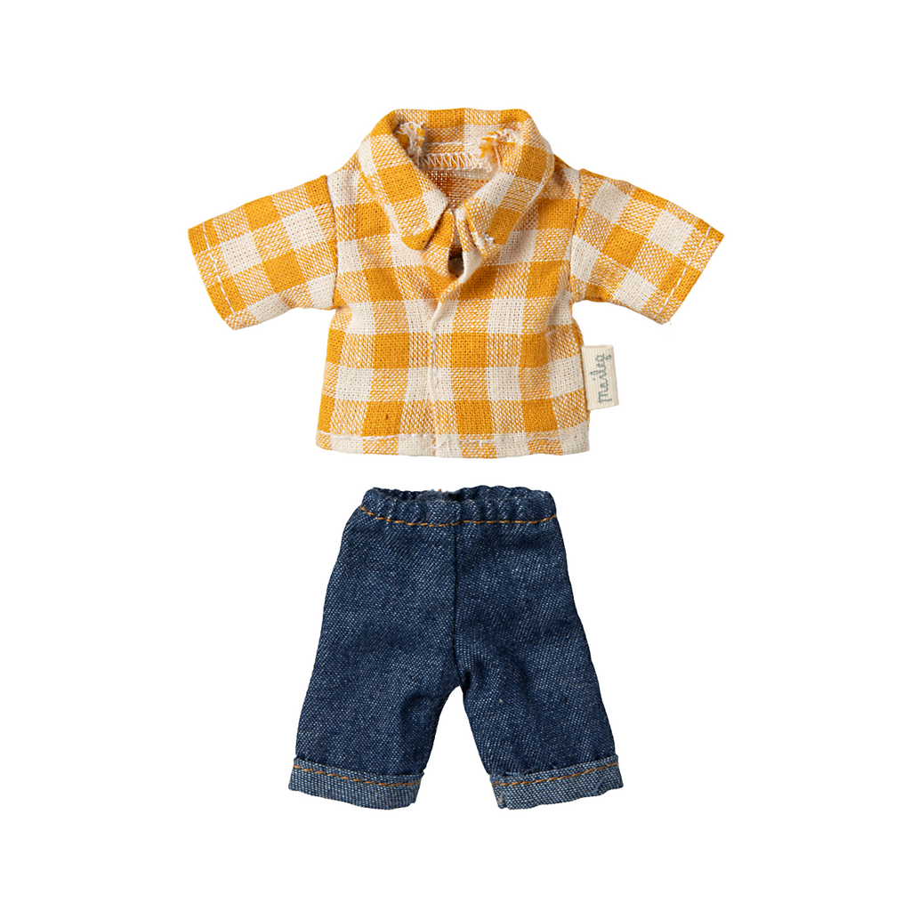 Yellow Checked Shirt & Plants for Dad Mouse