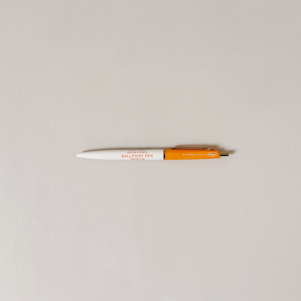 Days Mach Ballpoint Pen Beige/Orange