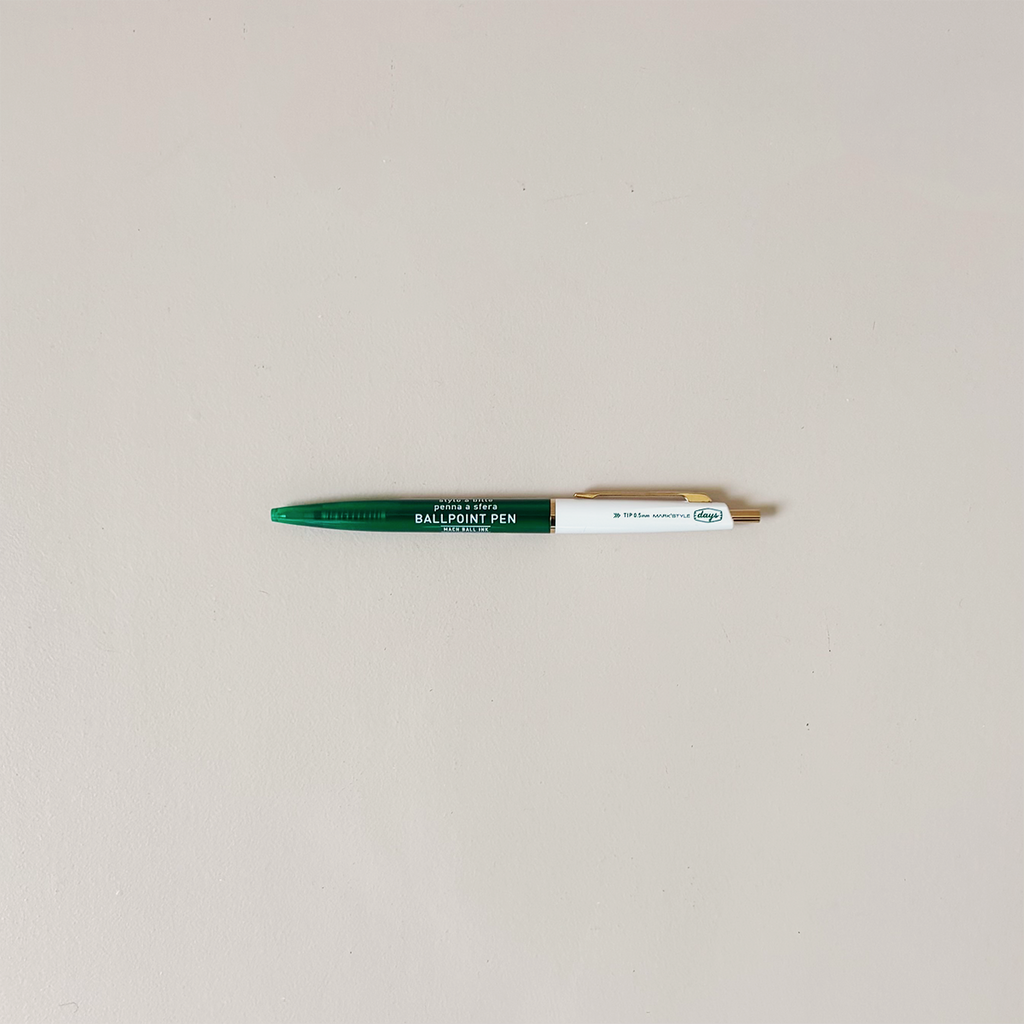 Days Mach Ballpoint Pen Green/White