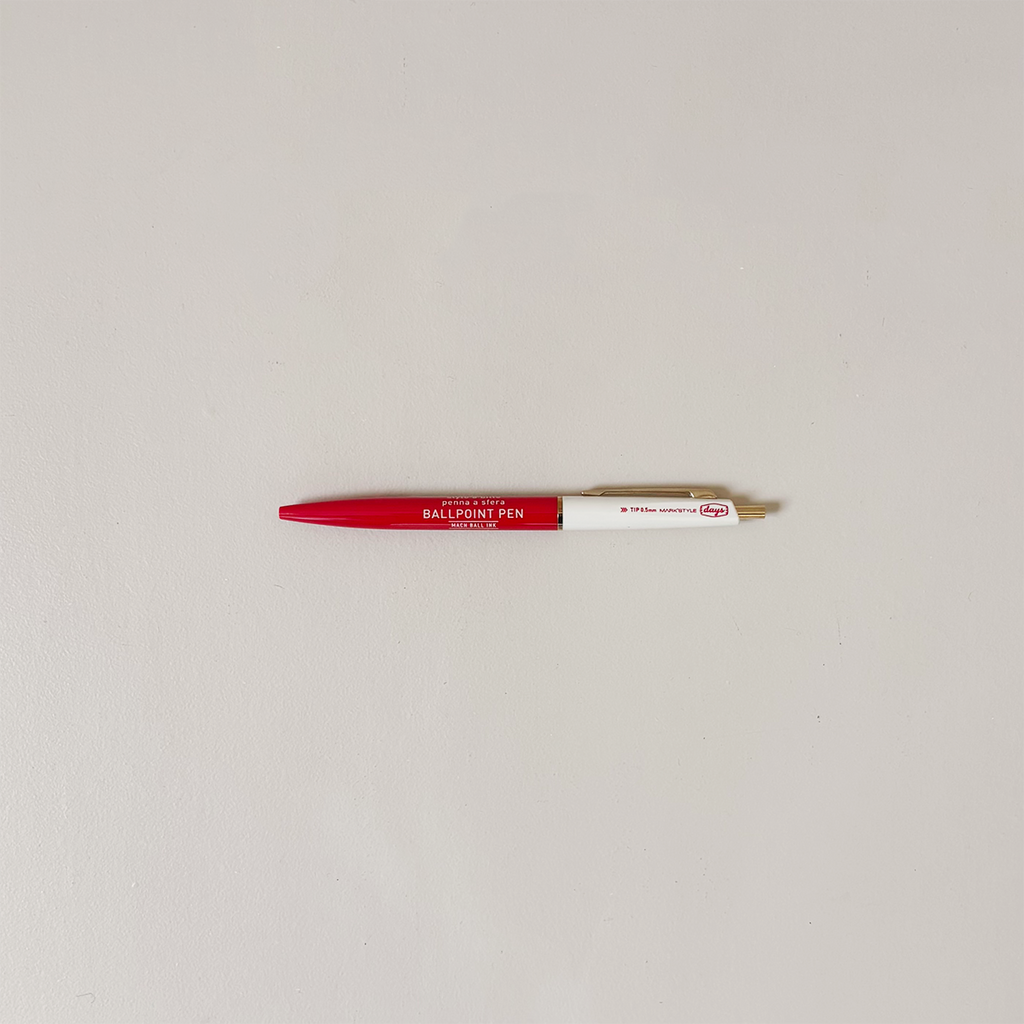 Days Mach Ballpoint Pen Red/Beige