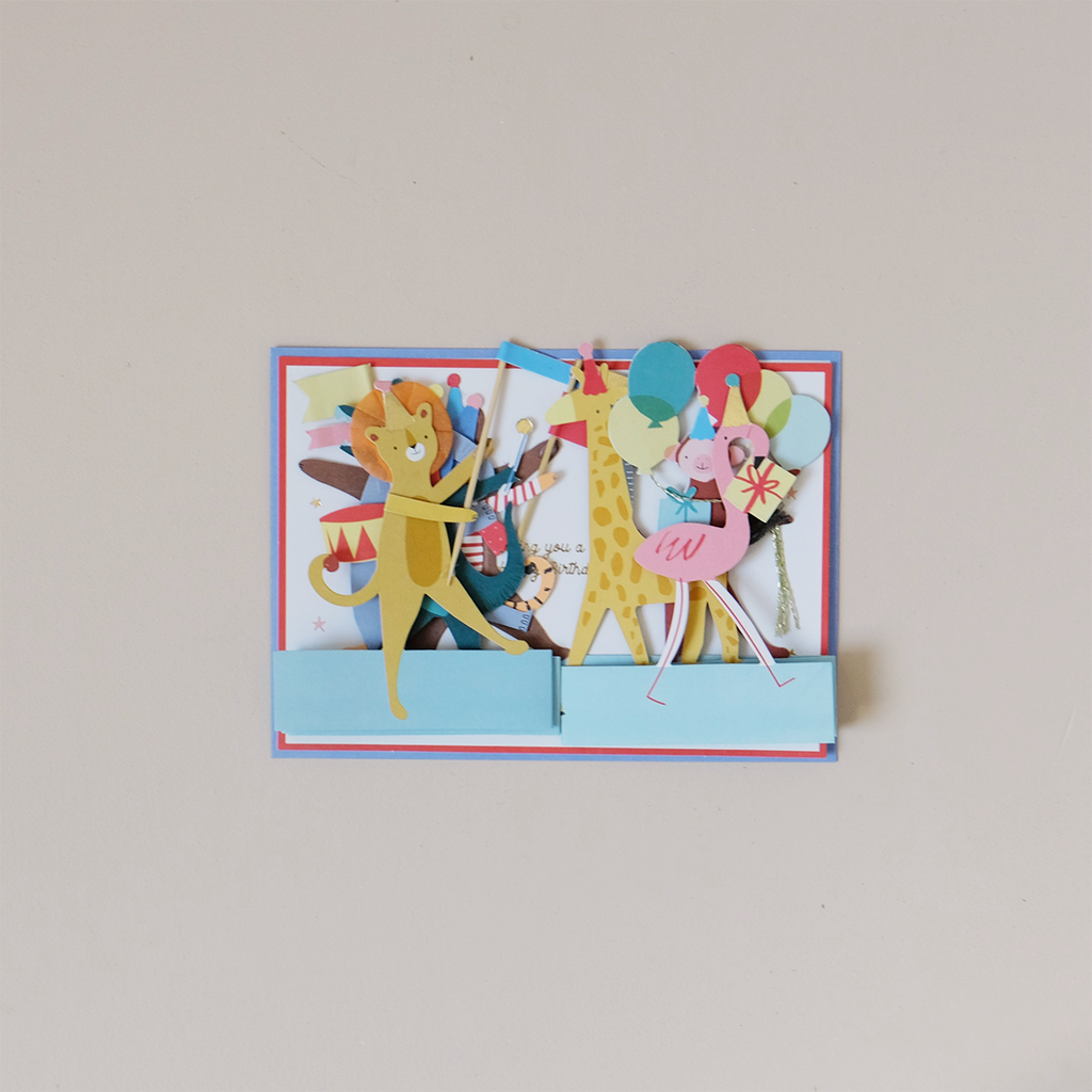 Animal Parade Concertina Note Card