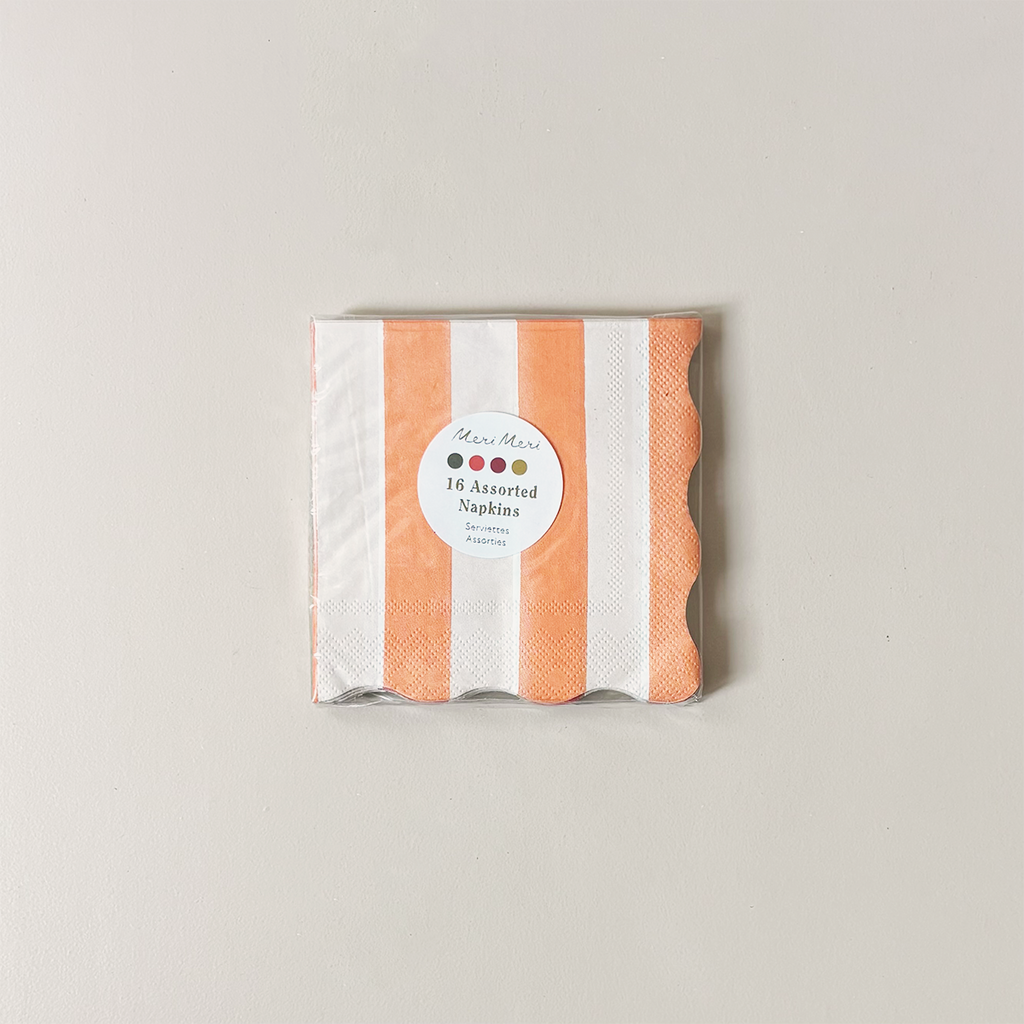 Fall Stripe Paper Napkins