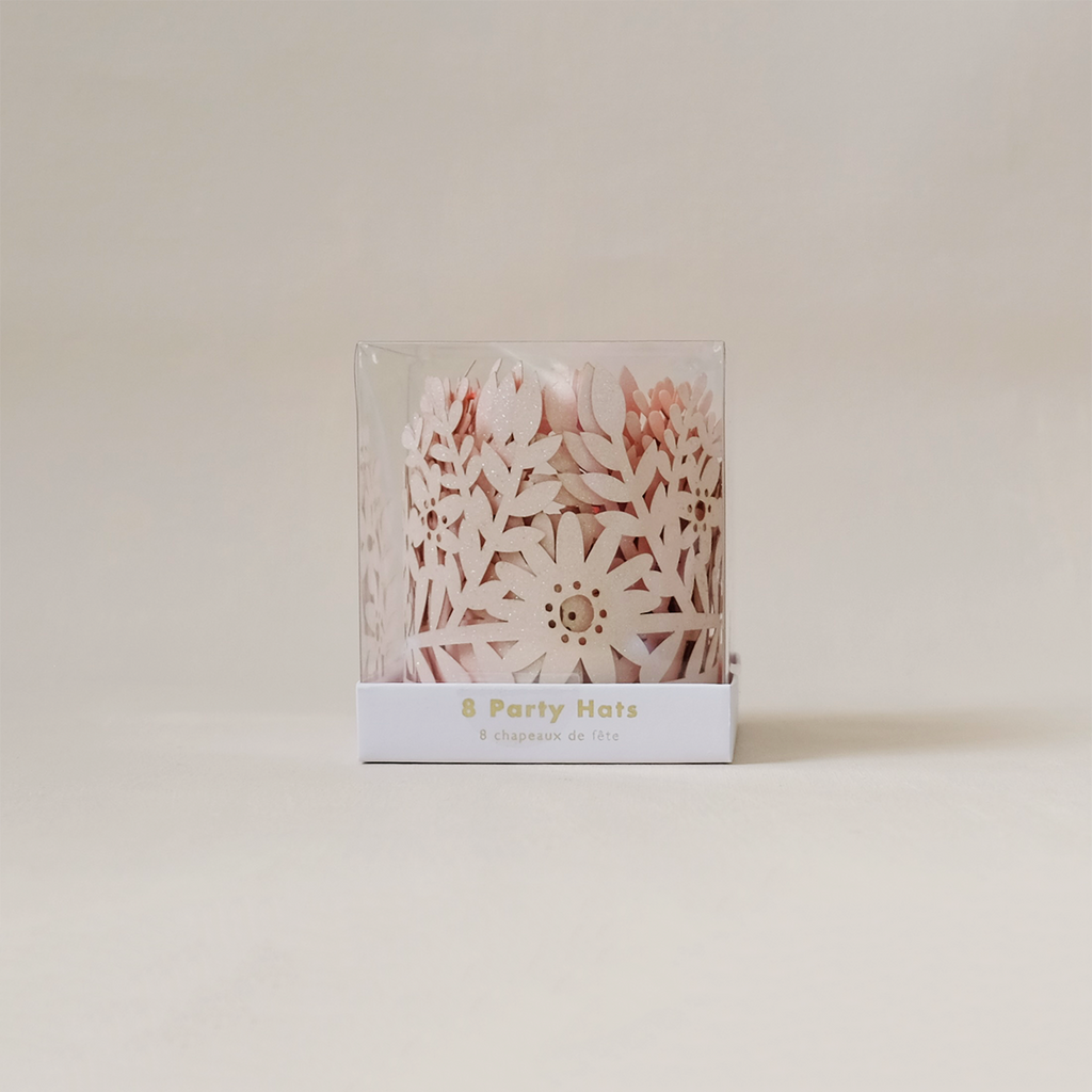 Pink Glitter Party Crowns