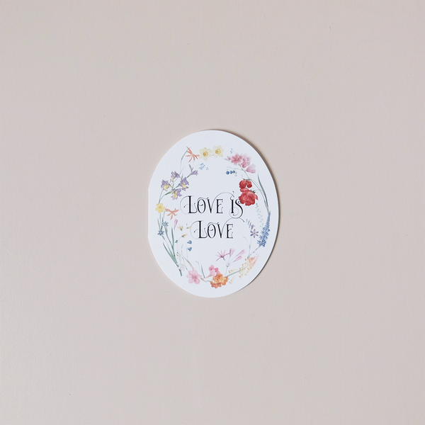 Love is Love Oval Note Card