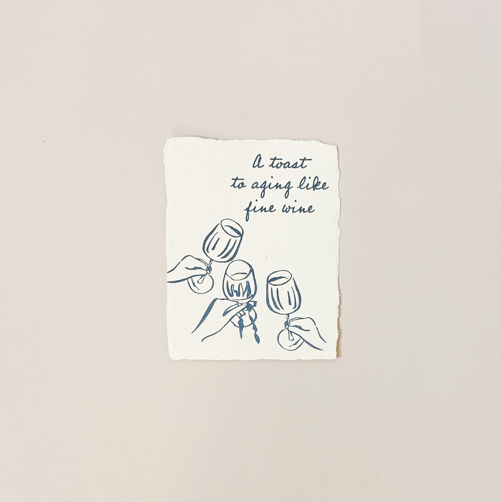 Aging Like Fine Wine Flat Note Card
