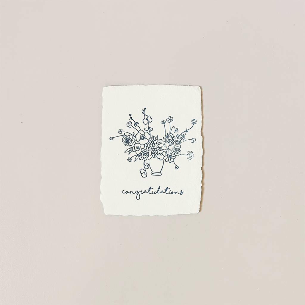 Congratulations Bouquet Flat Note Card
