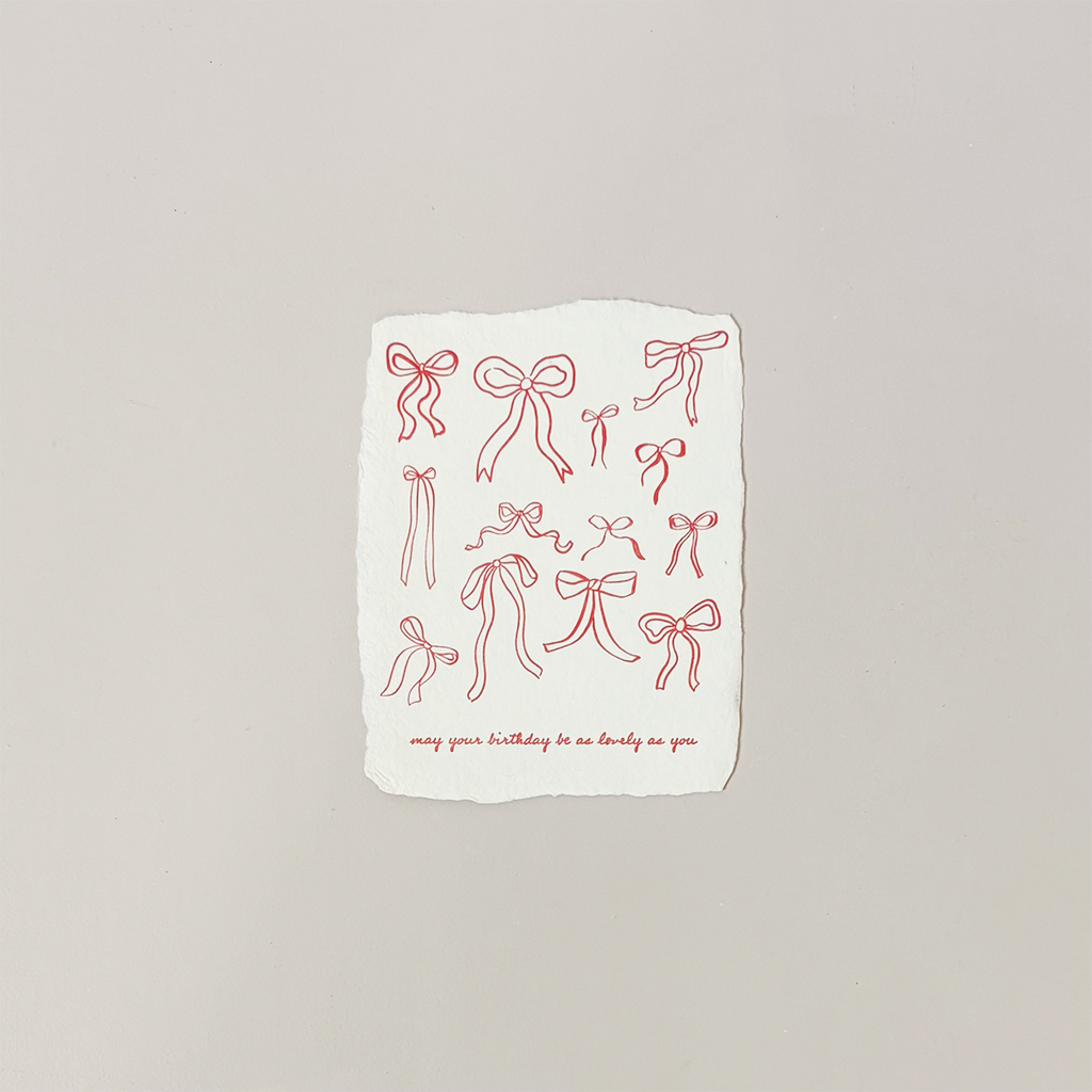 Lovely Bows Birthday Flat Note Card