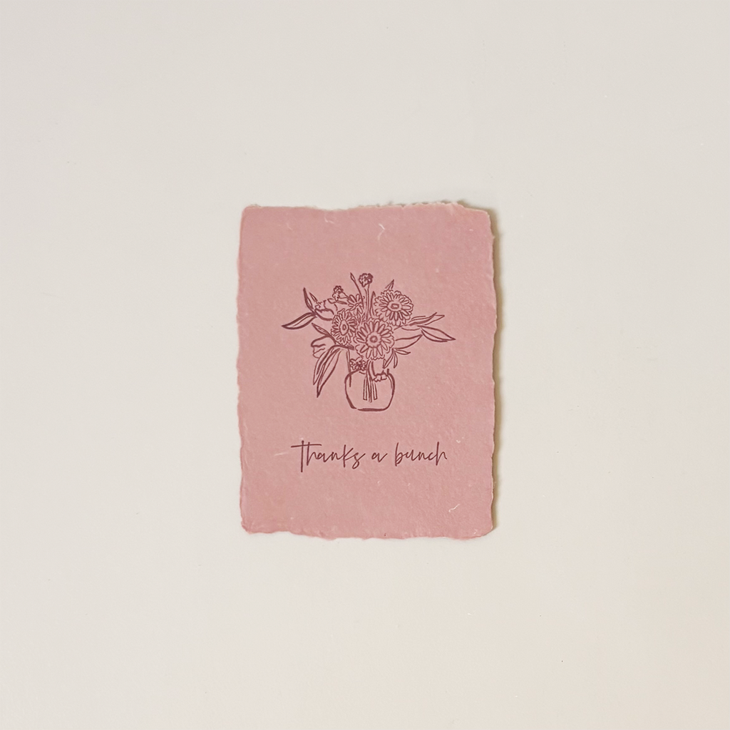 Thanks A Bunch Flat Note Card