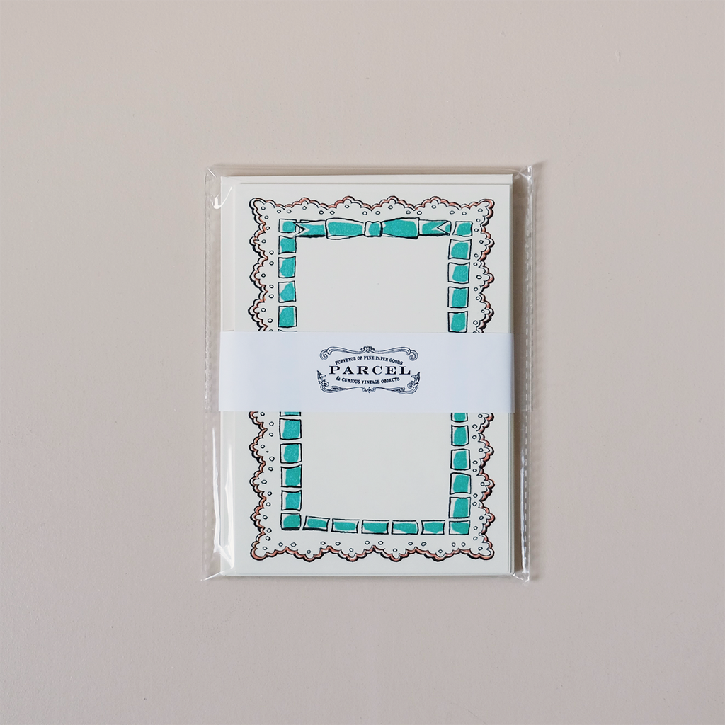 Blue Lace Frame Note Card Set