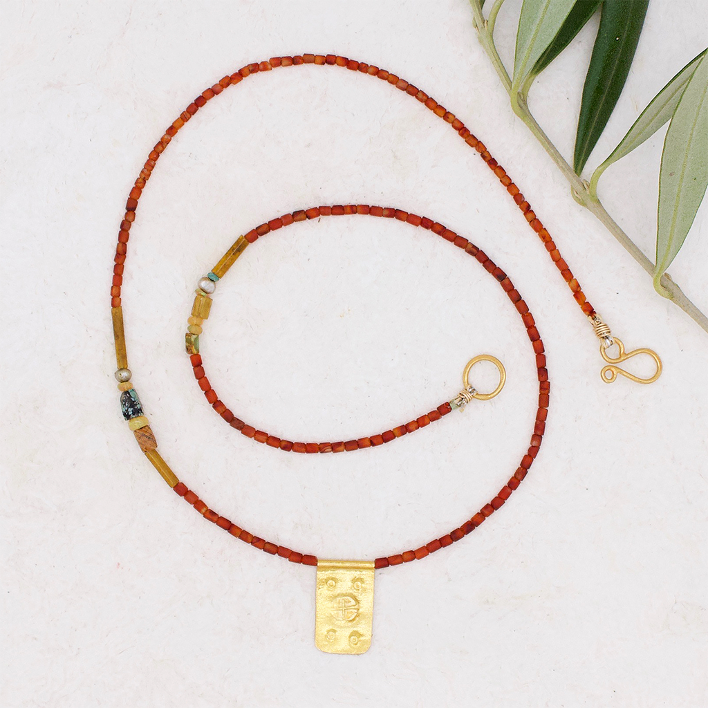 Red Agate Talisman Necklace