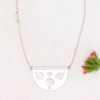 Silver Large Halfmoon Talisman Necklace