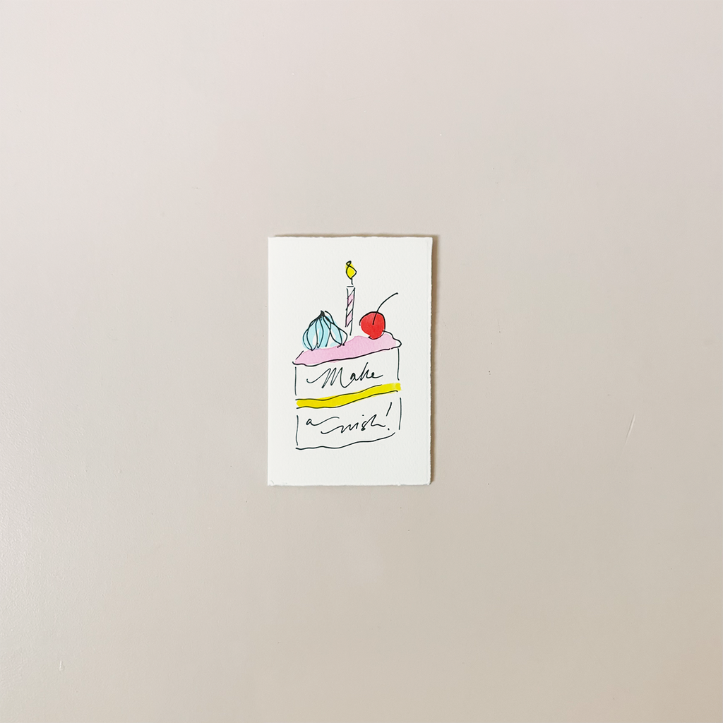 Make A Wish Birthday Cake Note Card