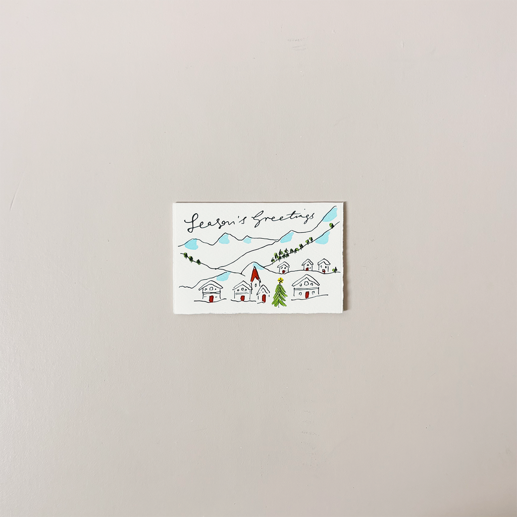 Season's Greetings Mountains Note Card