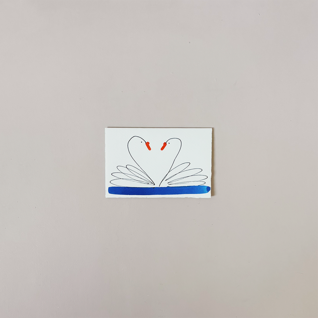 Swans Love Note Card